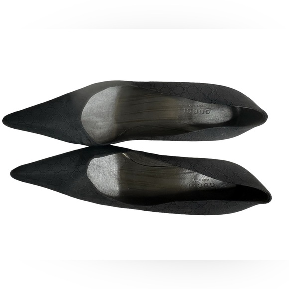 GUCCI Vintage GG Monogram Logo Pumps Heels US39.5 Pointed Toe shoes - Picture 6 of 16